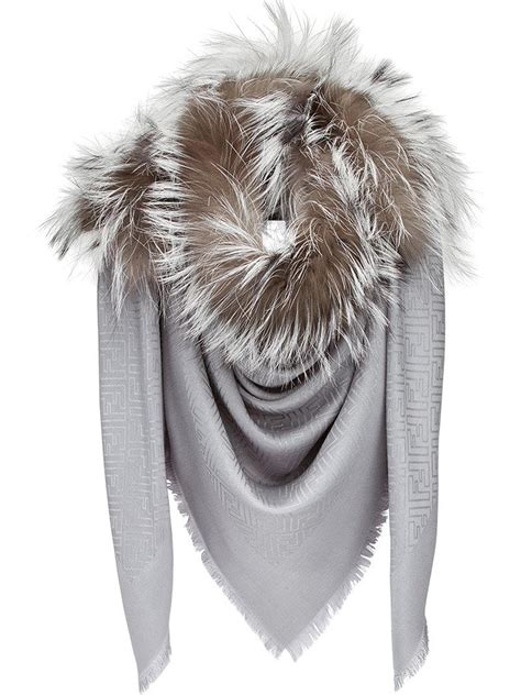 fendi scarf amazon|fendi scarf with fur trim.